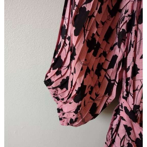 Good Hart Matilda Jane Purple Black Dress Womens Pleated Button Front Holiday - Picture 5 of 6